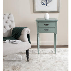 Safavieh AMH6575C 30.1 x 18.1 x 15 in. Marilyn End Table with Storage Drawers&#44; Dusty Green
