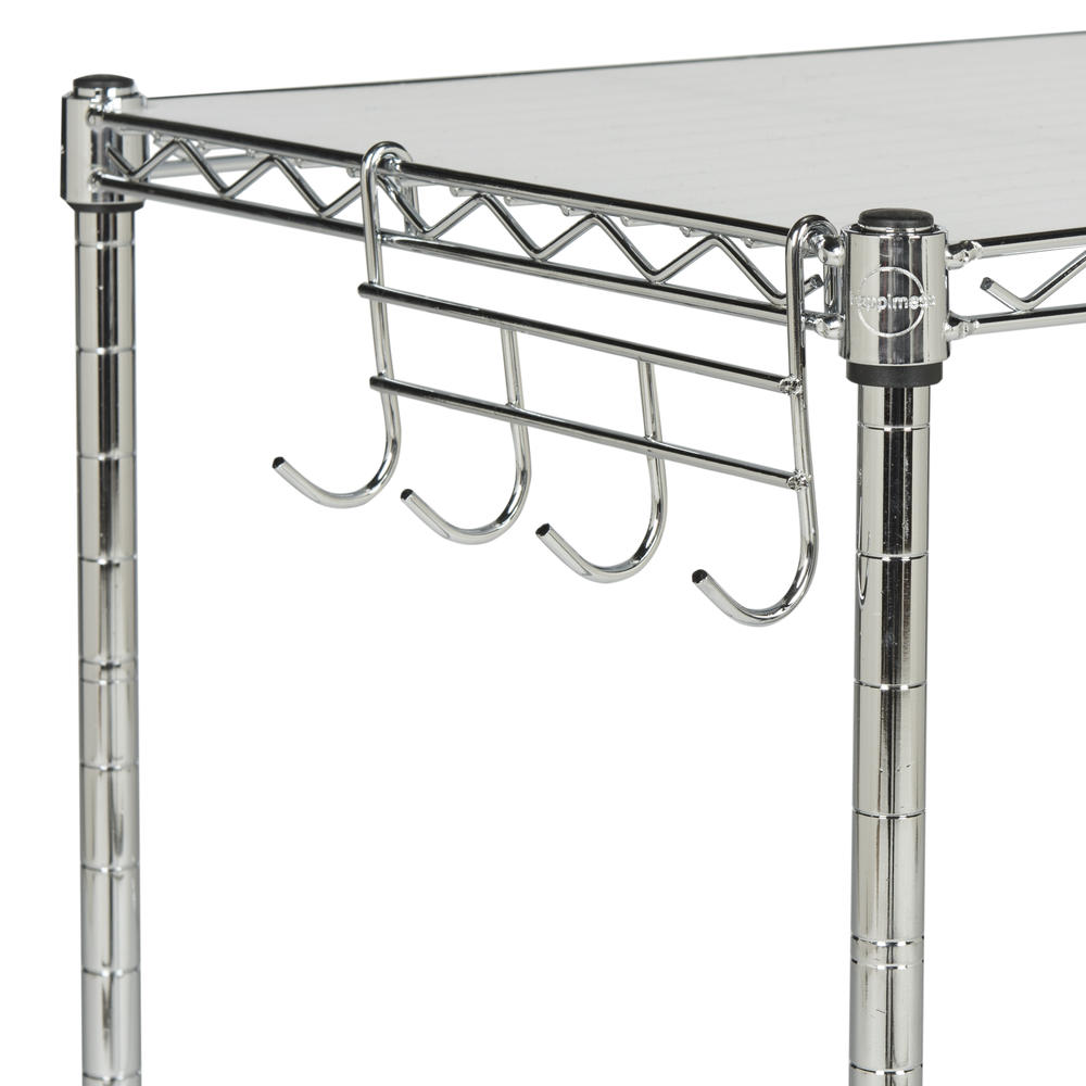 Safavieh Lucien 2 Tier Chrome Wire Microwave Rack