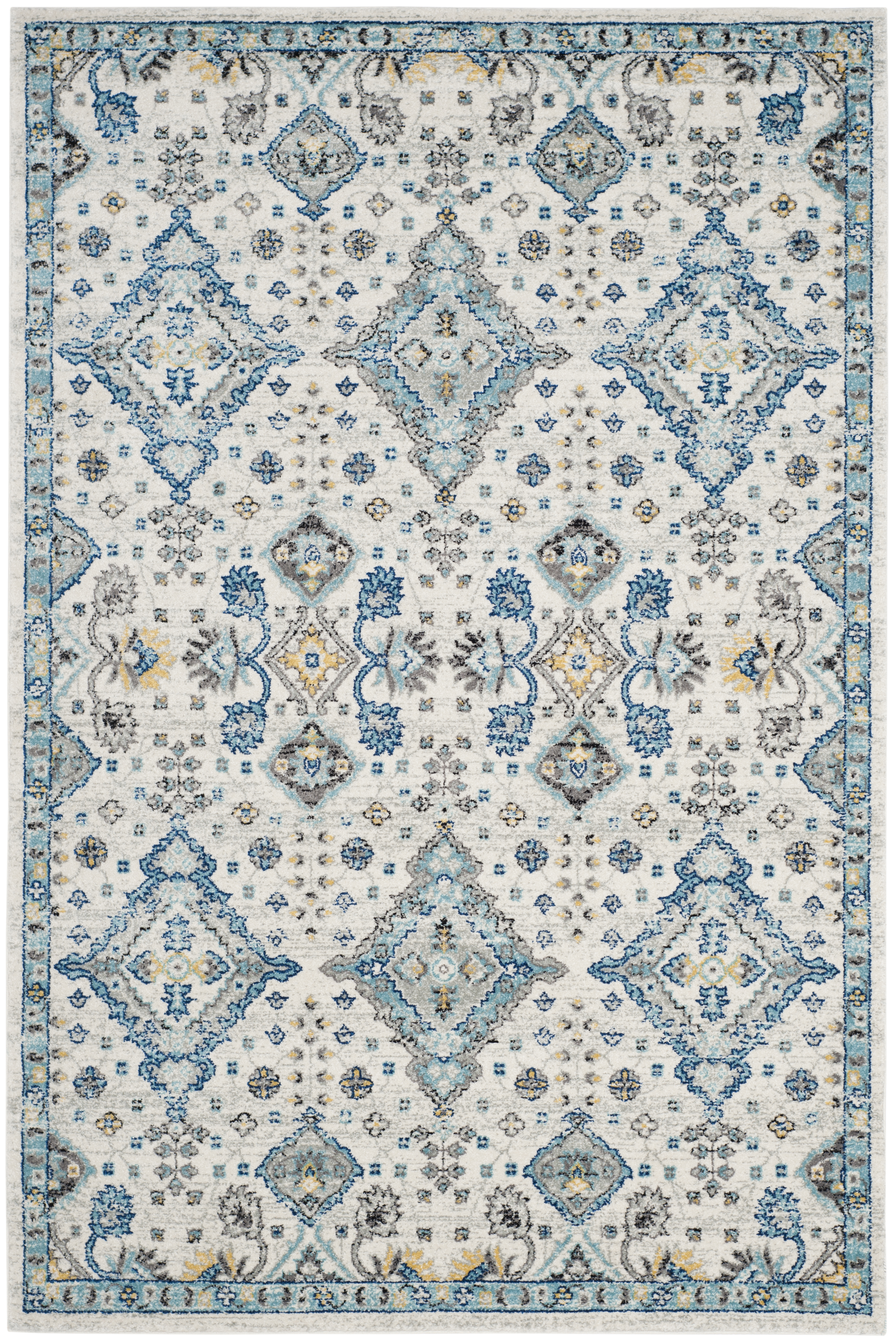 Safavieh Evoke 224 Collection Area Rug 4 ft. x 6 ft., Size: 4' X 6, Dark Grey/Yellow Safavieh Evoke 224 Collection Area Rug 4 ft. x 6 ft., Size: 4' X 6, Dark Grey/Yellow