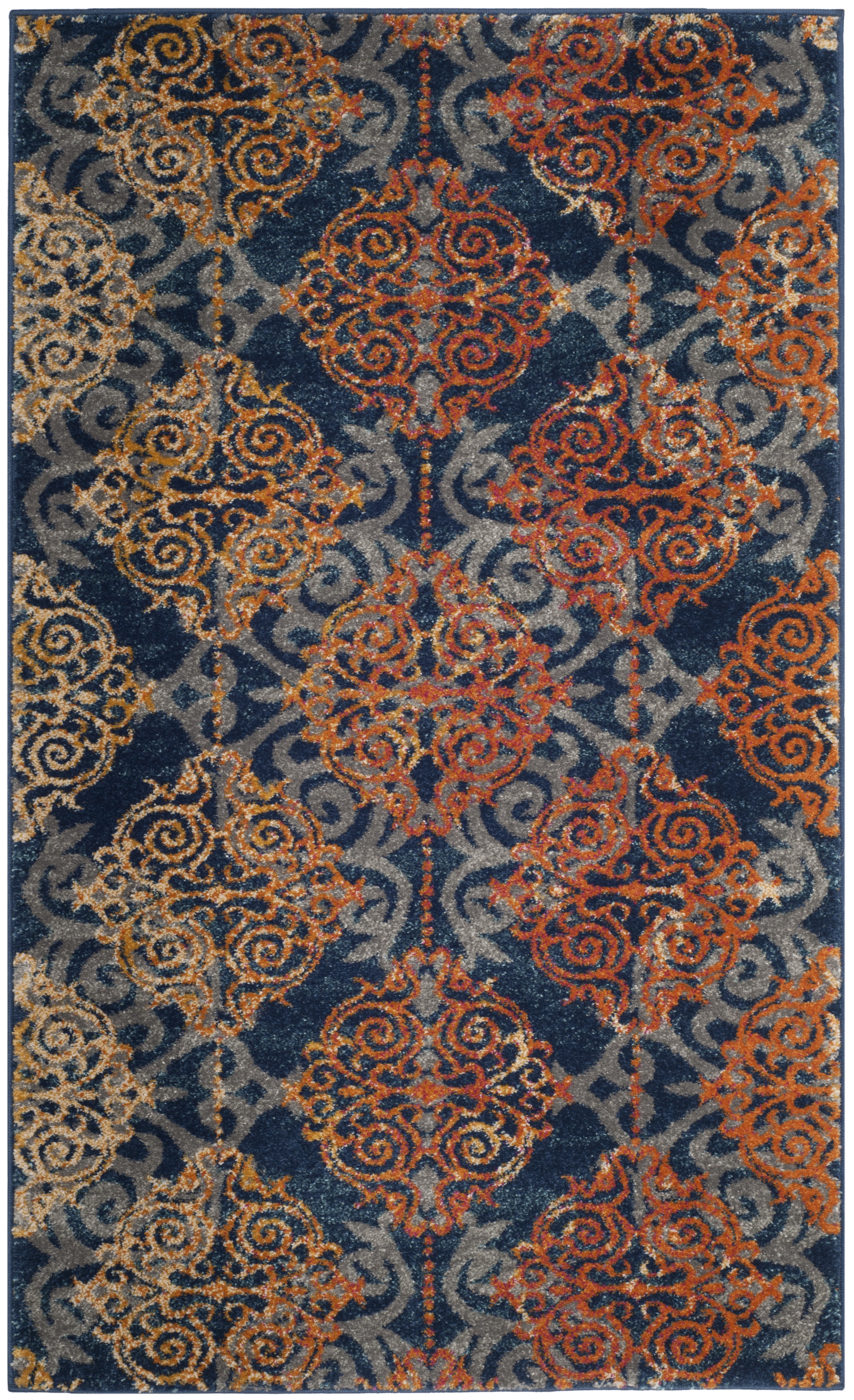 Safavieh Evoke 230 Collection Area Rug 3 ft. x 5 ft., Size: 3' X 5, Grey/Ivory Safavieh Evoke 230 Collection Area Rug 3 ft. x 5 ft., Size: 3' X 5, Grey/Ivory