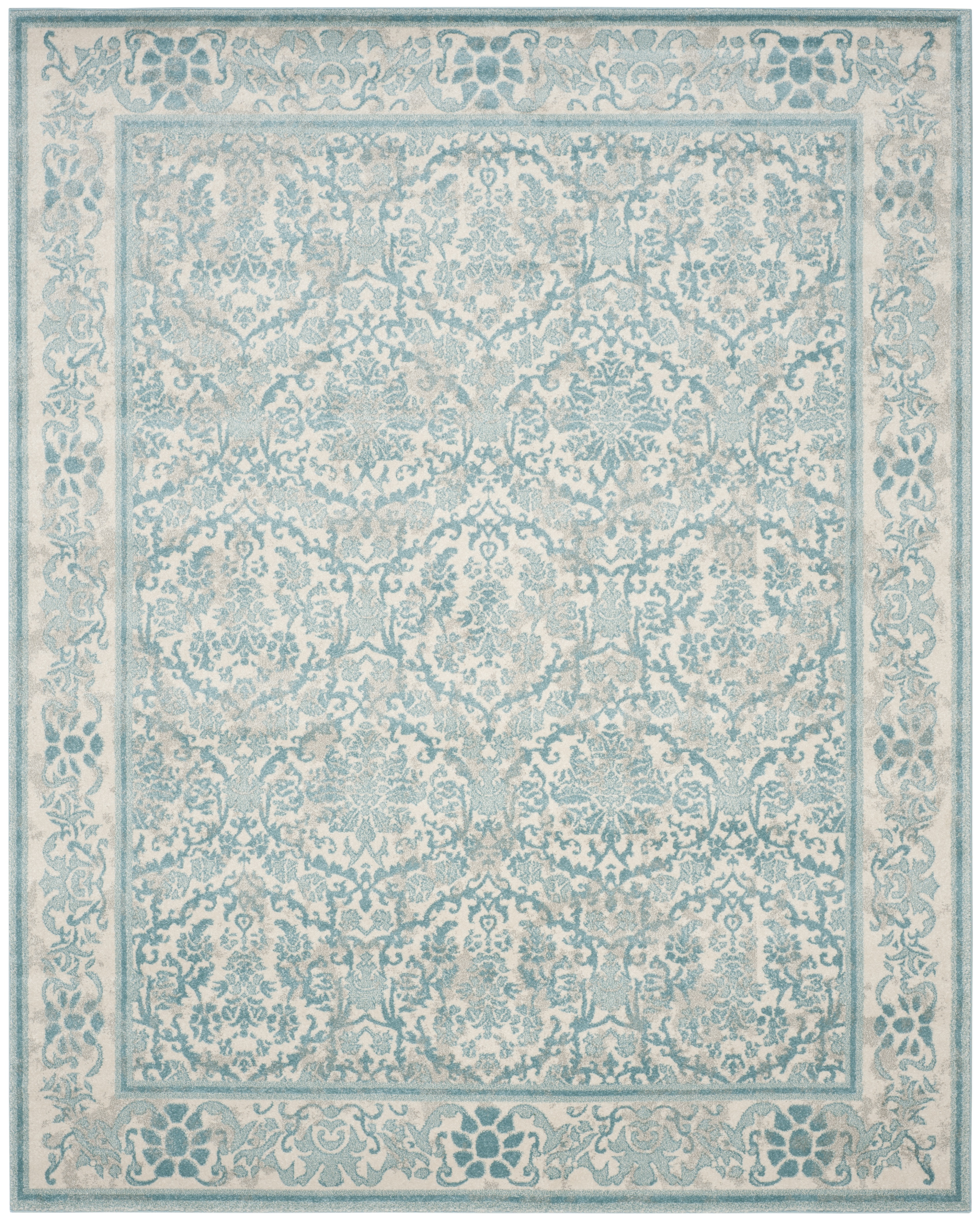 Safavieh Evoke 242 Ivory/Light Blue Area Rug, Size: 8 ft. x 10 ft. Safavieh Evoke 242 Ivory/Light Blue Area Rug, Size: 8 ft. x 10 ft.