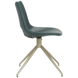 Safavieh Danube Midcentury Modern Faux Leather Swivel Dining Chair