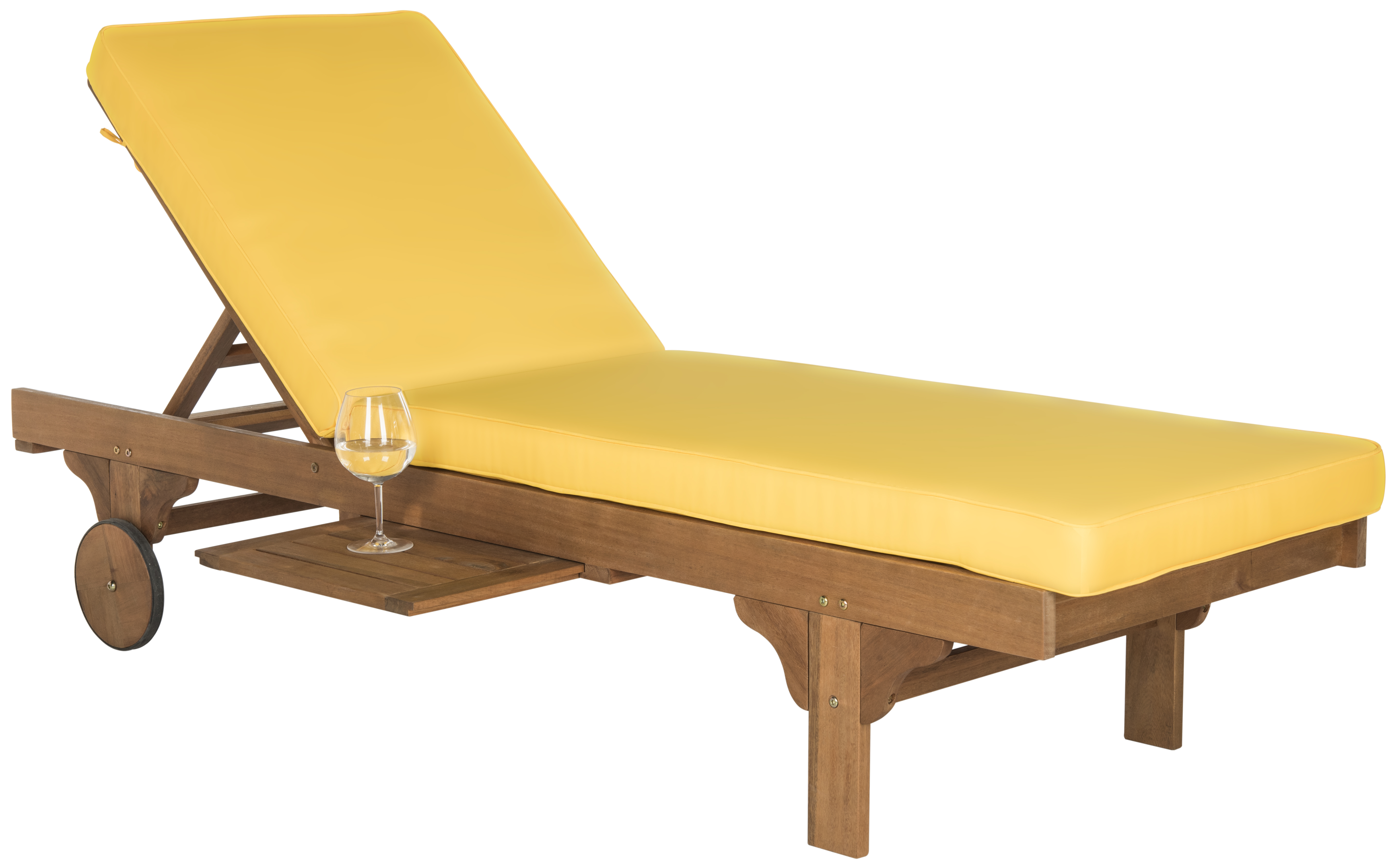 Safavieh Newport Lounge Chair with Side Table (Teak Brown ... Safavieh Newport Lounge Chair with Side Table (Teak Brown ... on Safavieh Chaise Lounge id=22890