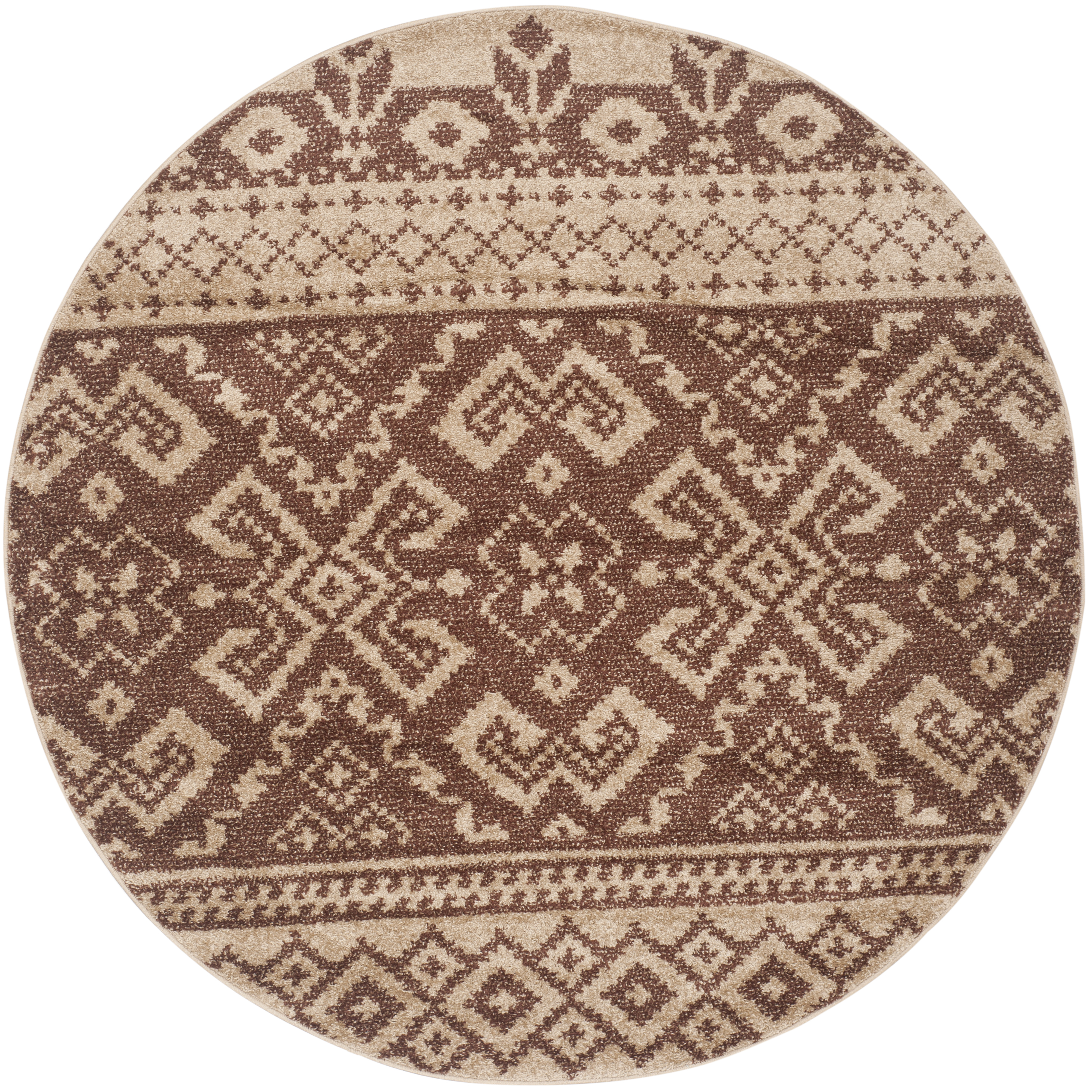 Safavieh Adirondack(ADR107) Area Rug Round, Size: 4' X 4' Round, Silver/Black Safavieh Adirondack(ADR107) Area Rug Round, Size: 4' X 4' Round, Silver/Black