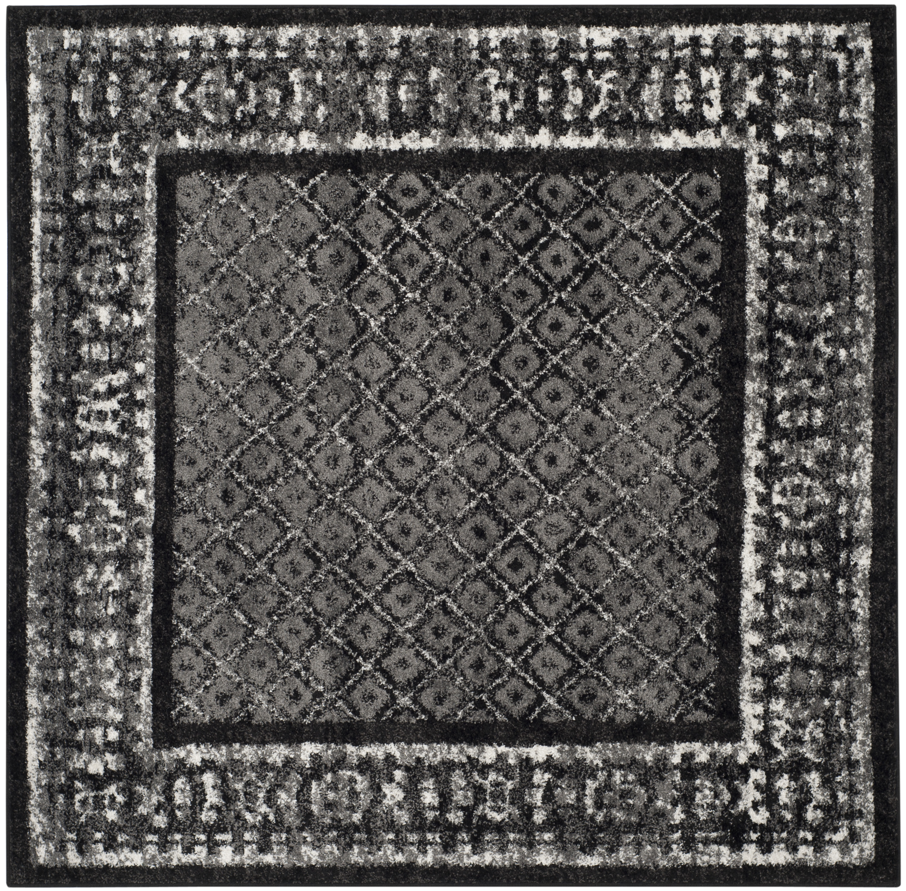Safavieh Adirondack(ADR110) Area Rug Square, Size: 6' X 6' Square, Black/Silver Safavieh Adirondack(ADR110) Area Rug Square, Size: 6' X 6' Square, Black/Silver