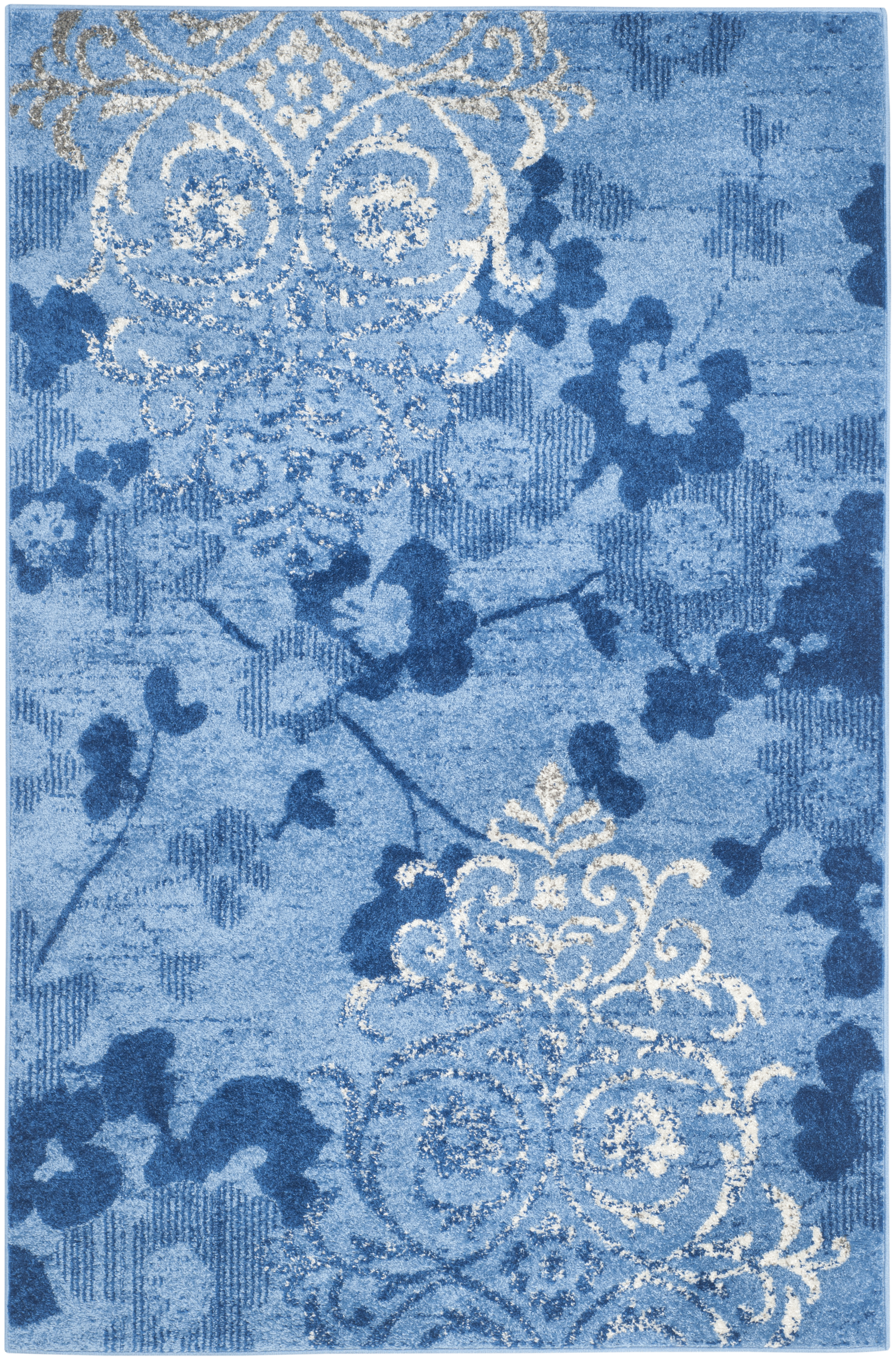 Safavieh Adirondack(ADR114) Area Rug 6 ft. x 9 ft., Size: 6' X 9, Light Blue/Dark Blue Safavieh Adirondack(ADR114) Area Rug 6 ft. x 9 ft., Size: 6' X 9, Light Blue/Dark Blue