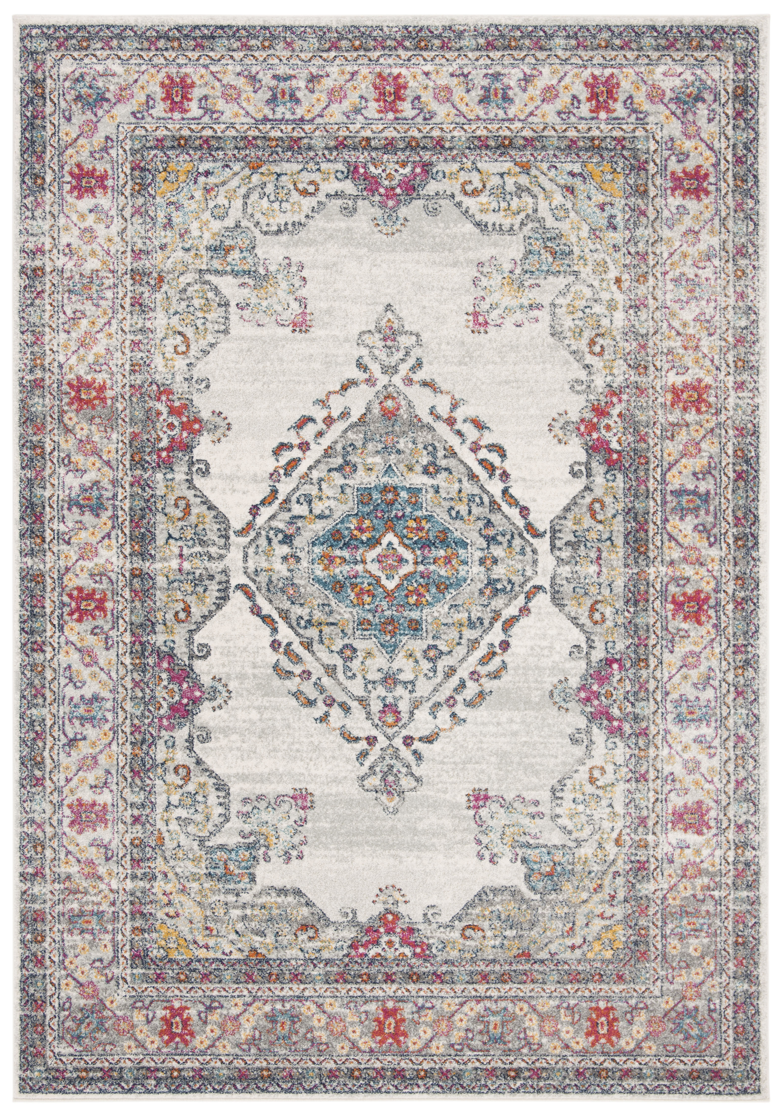 Safavieh Evoke 250 Area Rug 4 ft. x 6 ft., Size: 4' X 6, Blue/Pink Safavieh Evoke 250 Area Rug 4 ft. x 6 ft., Size: 4' X 6, Blue/Pink