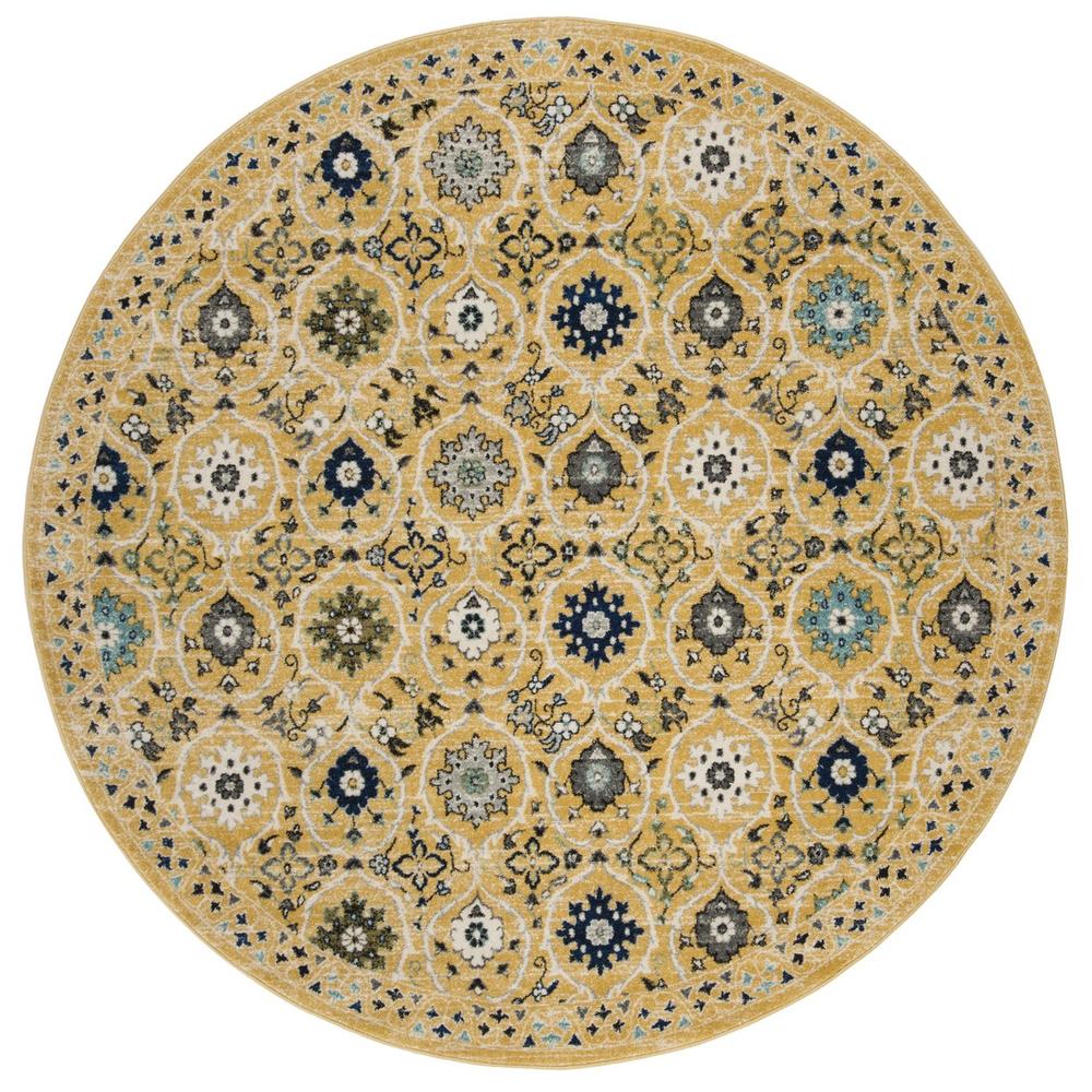 Safavieh Evoke 210 Gold/Ivory Area Rug 6 ft. to 9 ft. Round or Square
