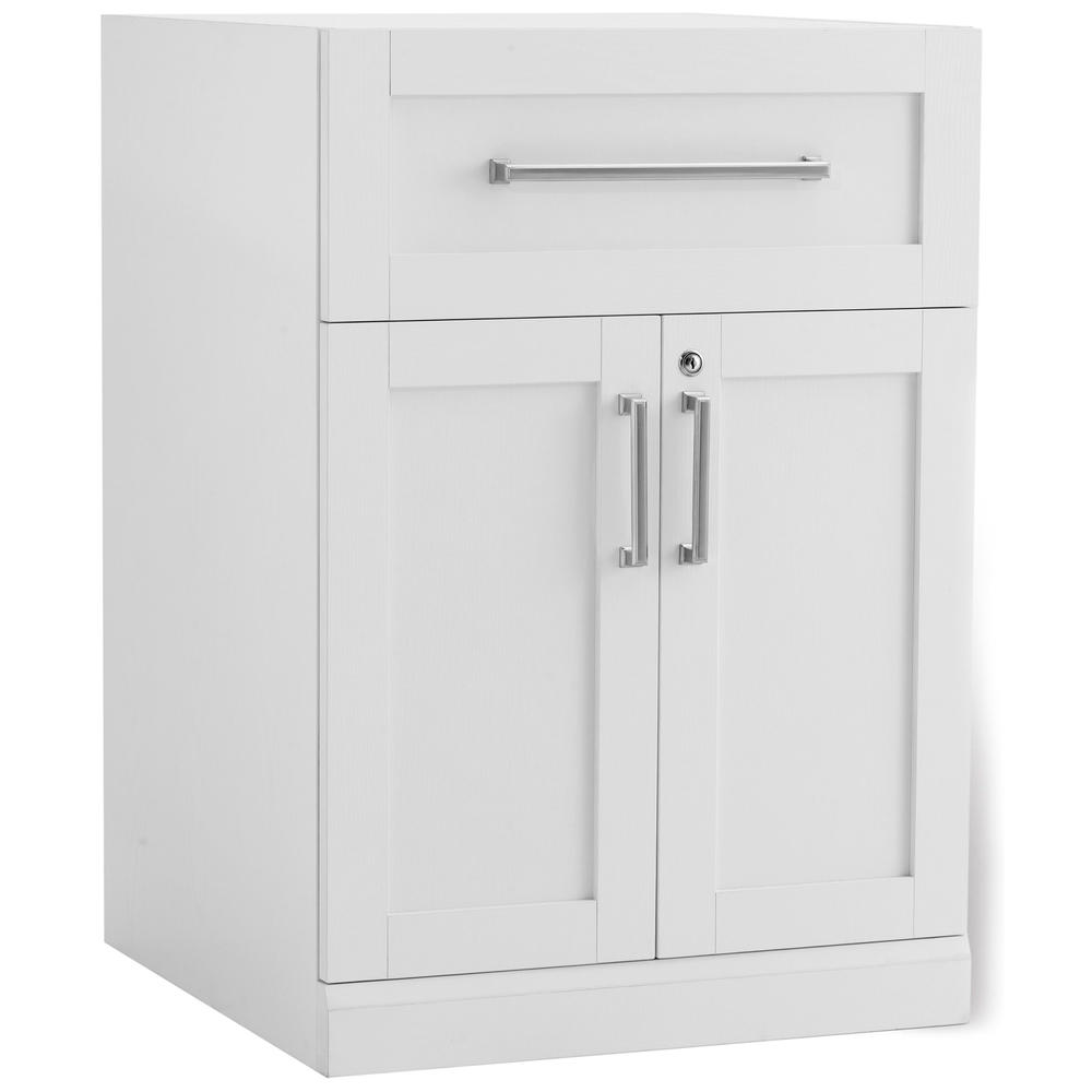 NewAge Products Home Bar 24"W x 24"D 2-Door Cabinet White Shaker Style