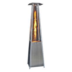 Sunheat PHSQGH Contemporary Patio Heater Portable Square Golden Hammered Finish With Decorative Variable Flame