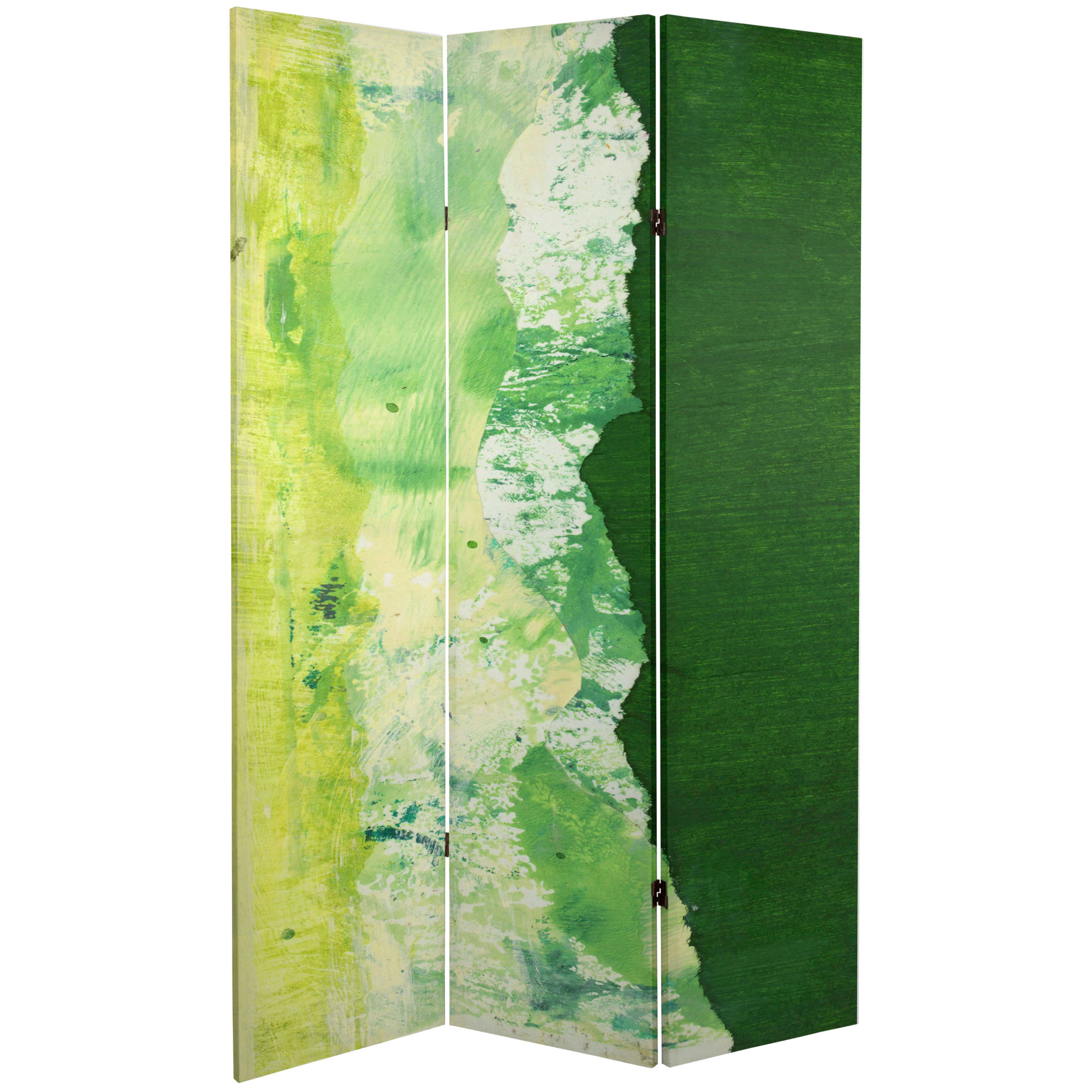 Red Lantern 6 ft. Tall Double Sided Green River Canvas Room Divider