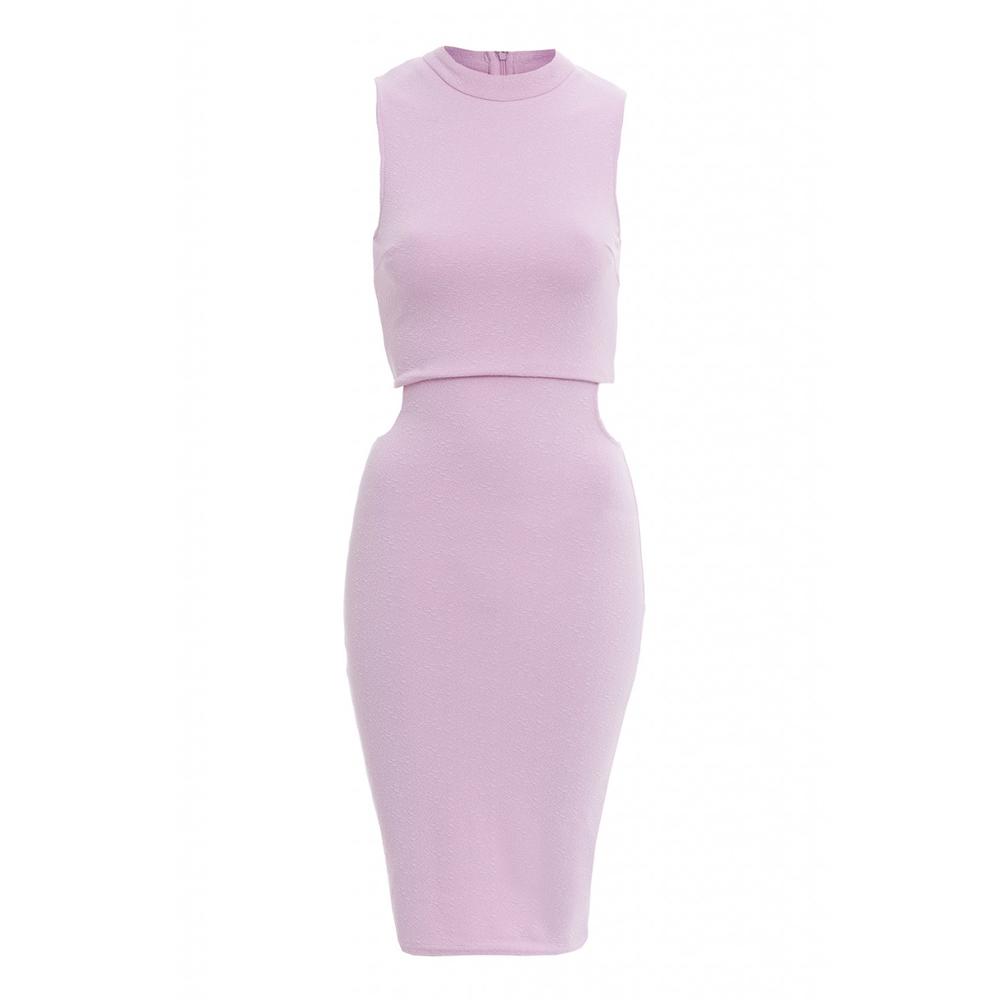 AX Paris Women's Over Lay Side Cut Out Pink Midi - Online Exclusive