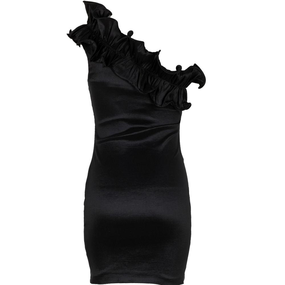 AX Paris Ruffle Trim Black Dress - Online Exclusive