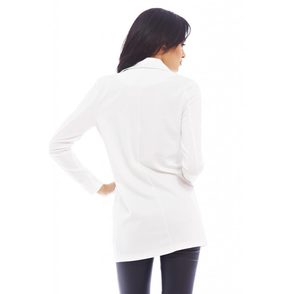AX Paris Women's Plain Long Pocketcream Jacket - Online Exclusive