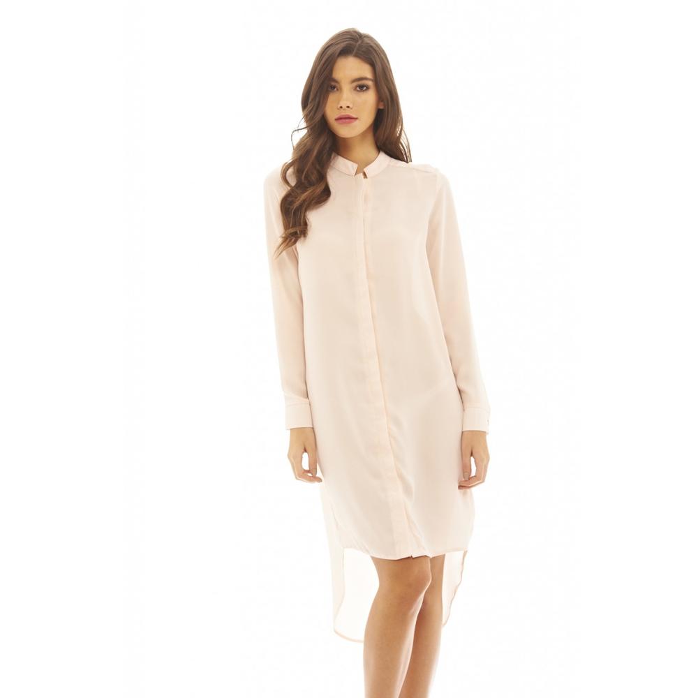 AX Paris Women's Long Sleeved Shirt  Wheat Dress - Online Exclusive