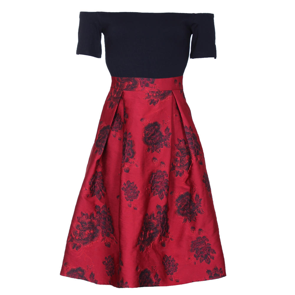 AX Paris Women's Black Red Contrast 2 In 1 Dress - Online Exclusive