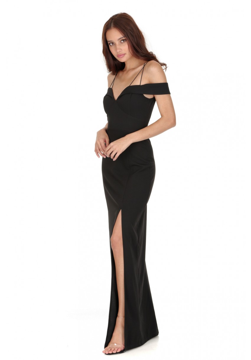 black dress with split