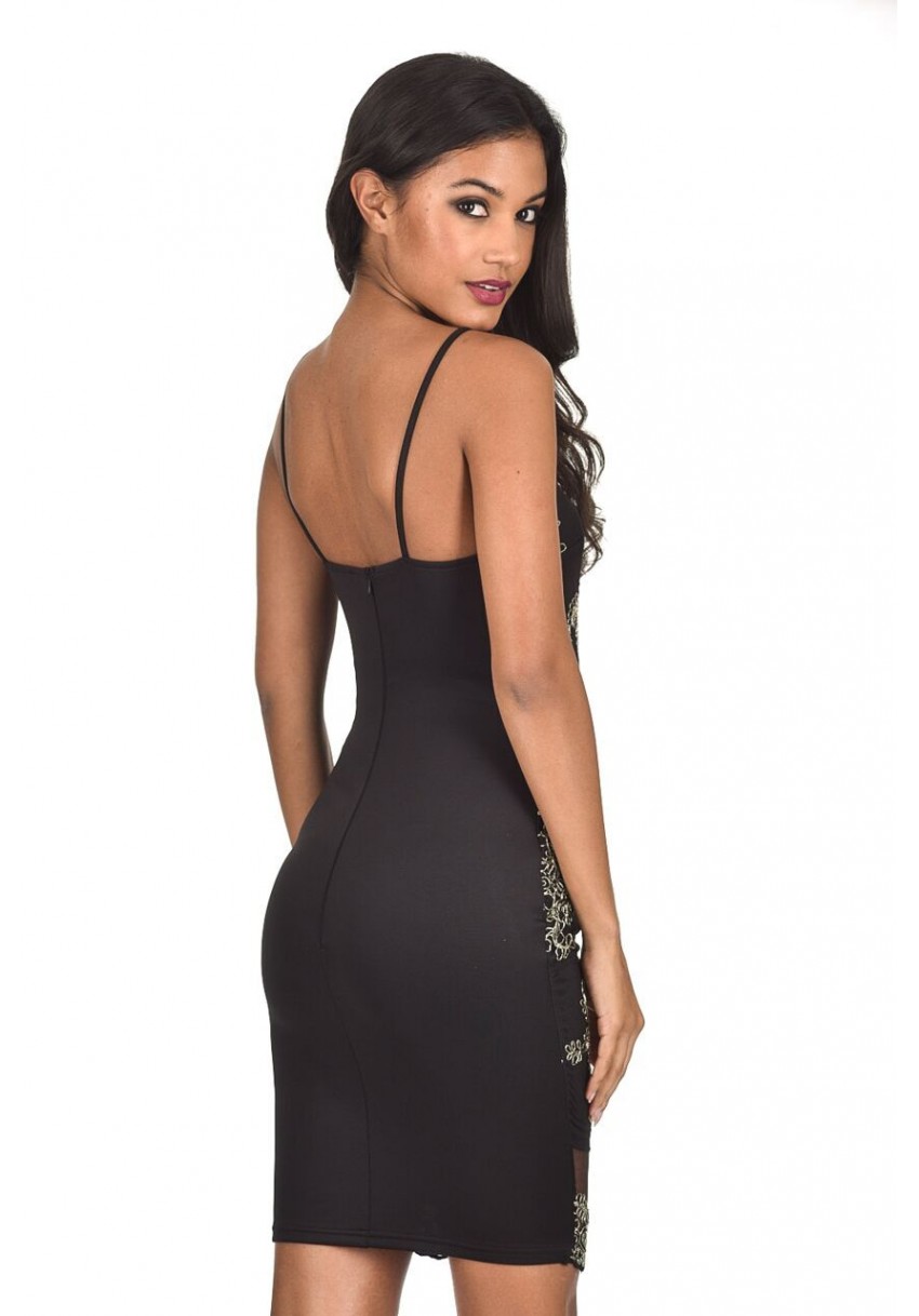 ax paris black and gold dress