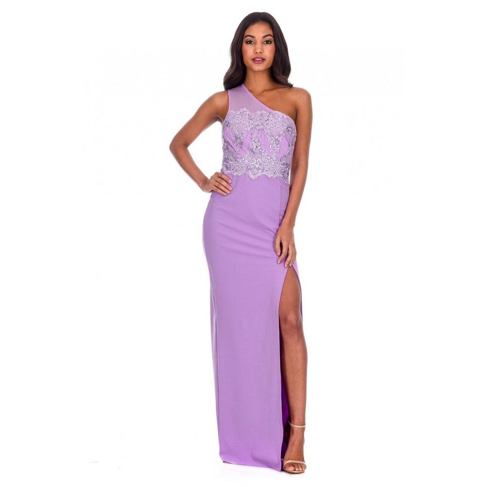 AX Paris Women's Lilac Asymmetric Maxi Dress - Online Exclusive