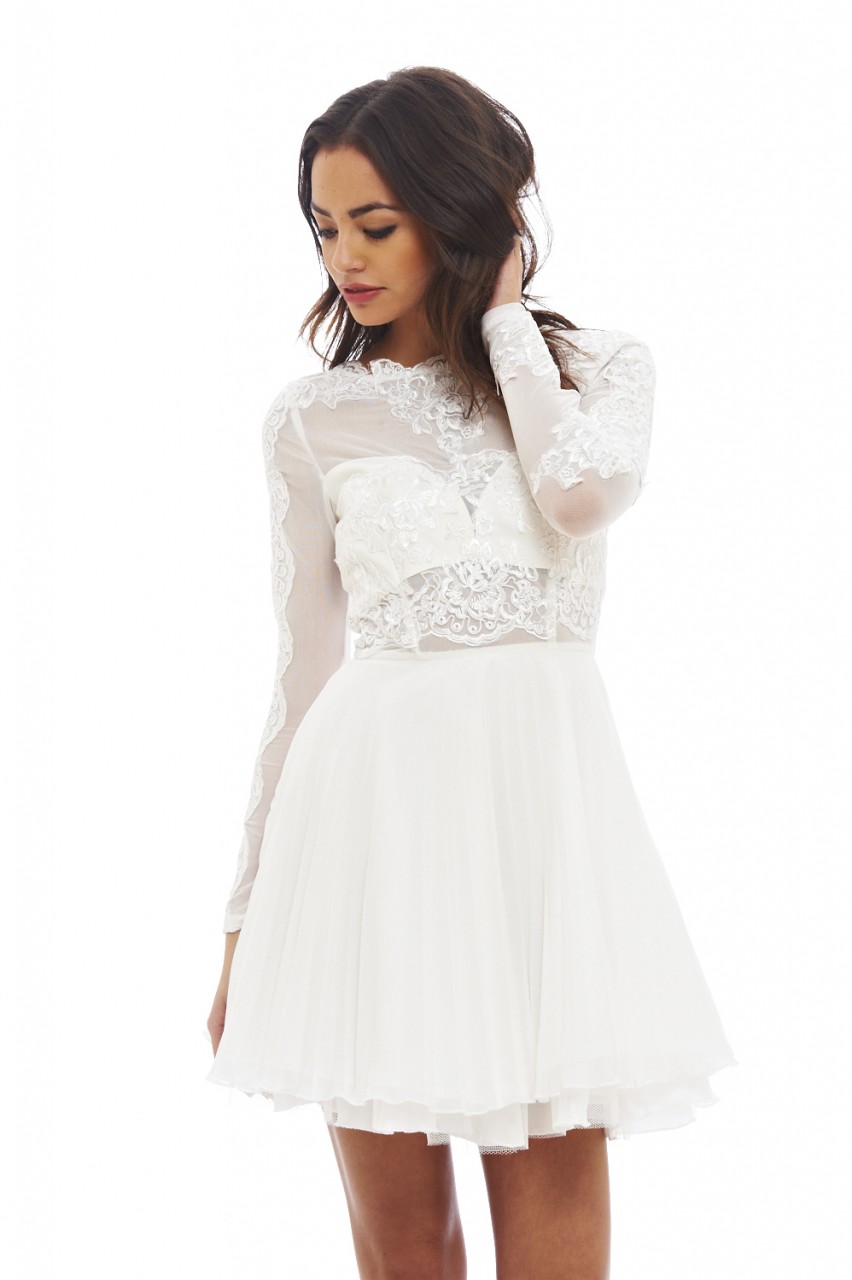 ax paris white lace dress