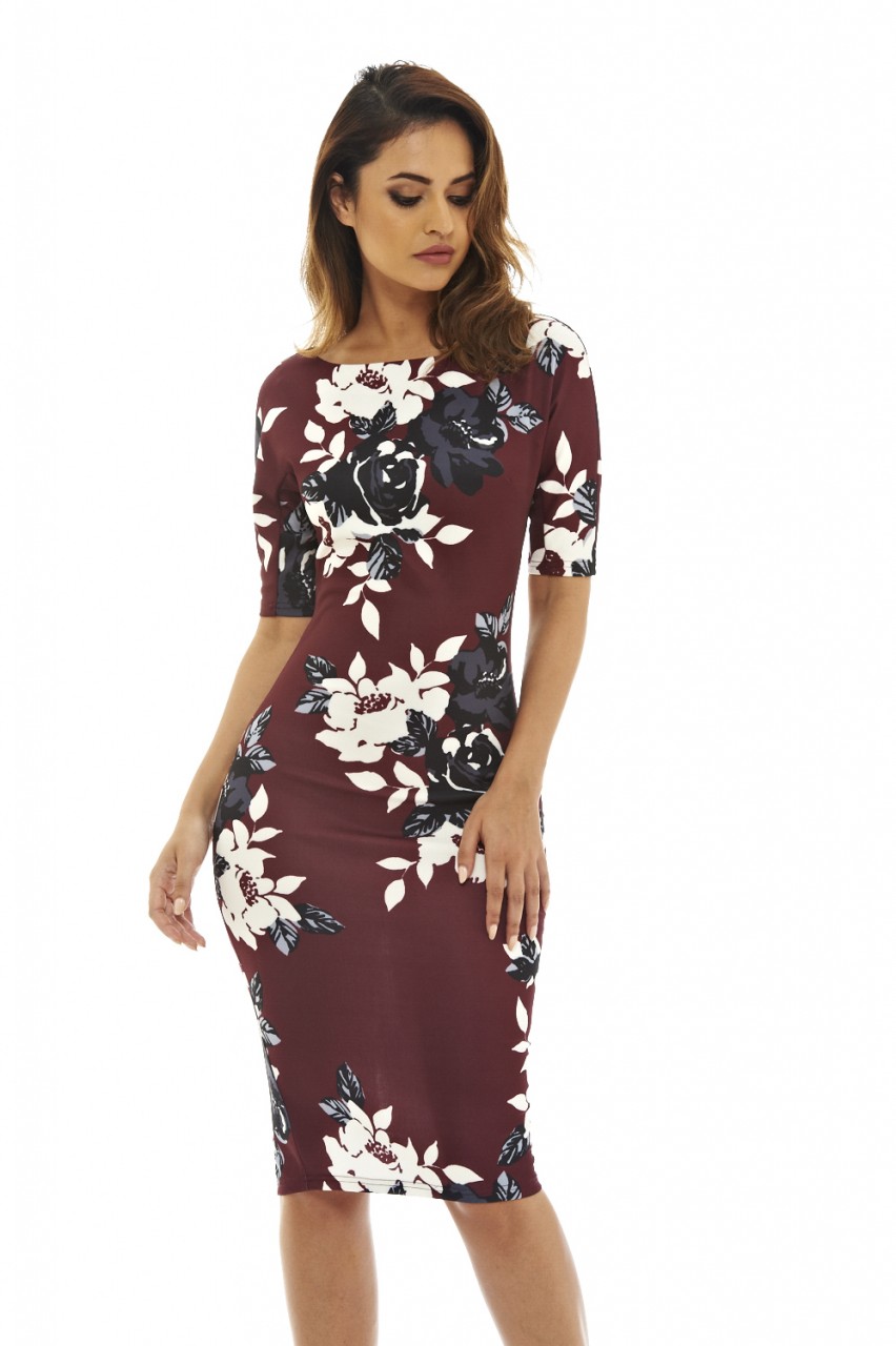 ax paris floral midi dress