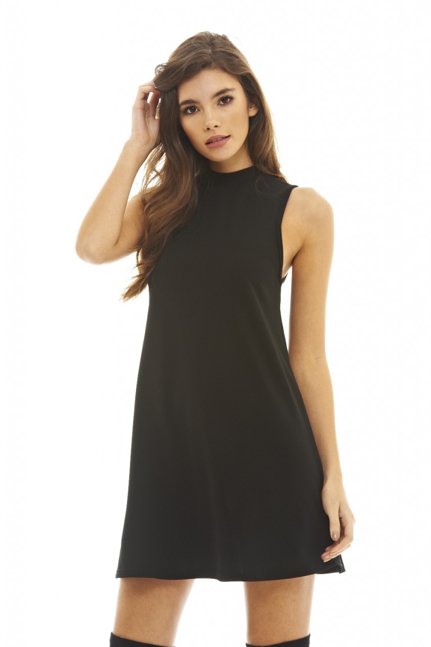 AX Paris Women's High Neck Sleeveless Mini Dress - Online Exclusive
