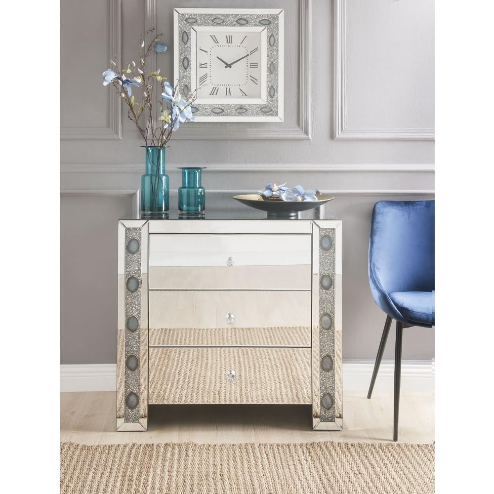 Sonia Console Table, Mirrored & Faux Agate