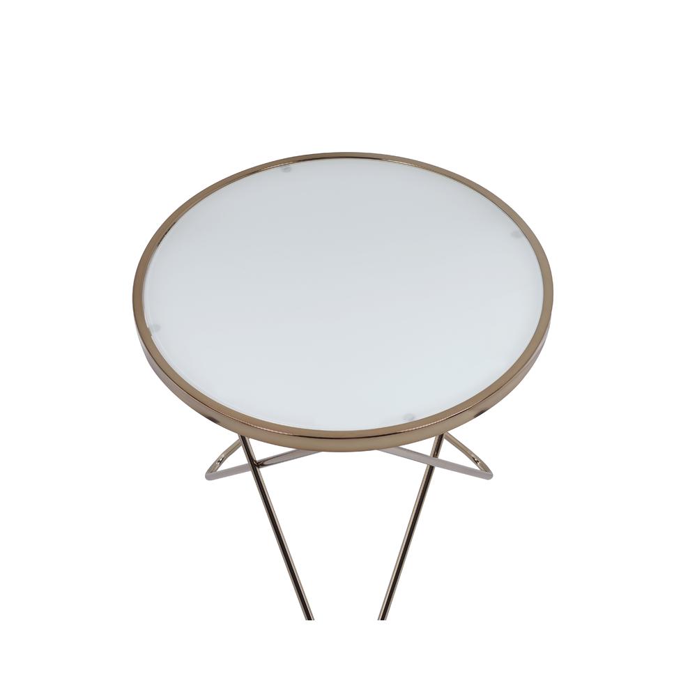 Venetian Worldwide Valora End Table, Champagne & Frosted Glass