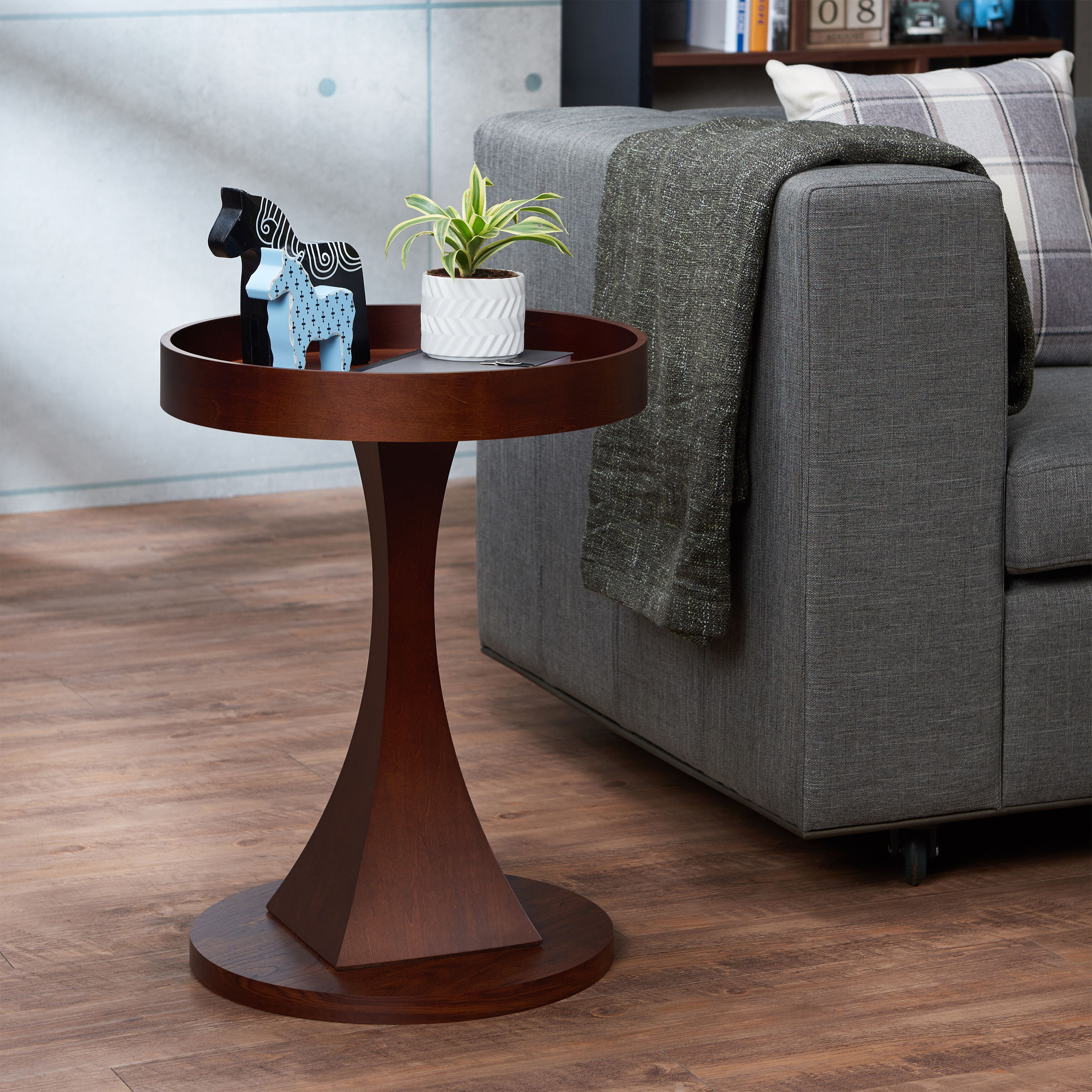 Venetian Worldwide Dinnen End Table, Walnut, Brown Venetian Worldwide Dinnen End Table, Walnut, Brown