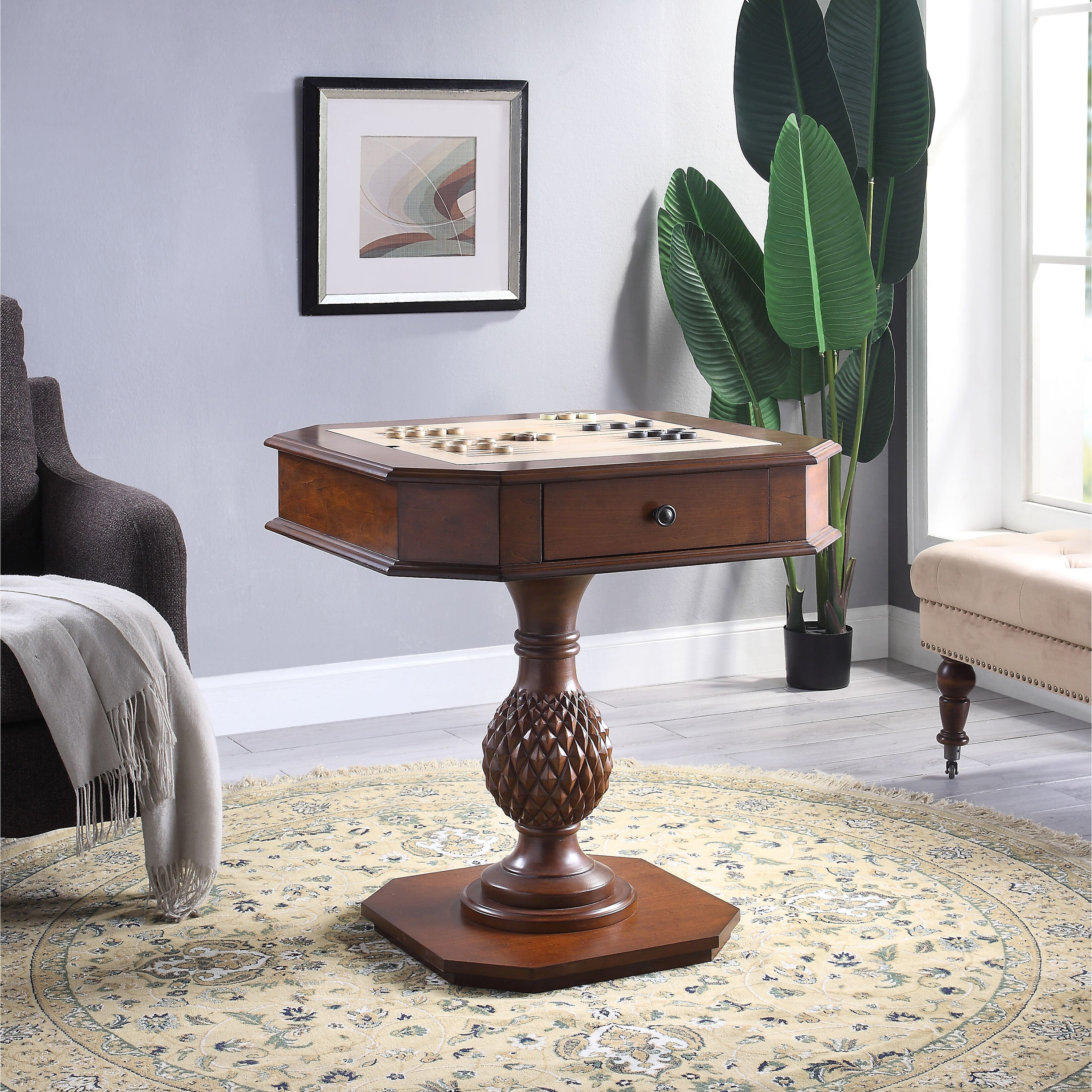 Venetian Worldwide Bishop II Game Table, Black Venetian Worldwide Bishop II Game Table, Black