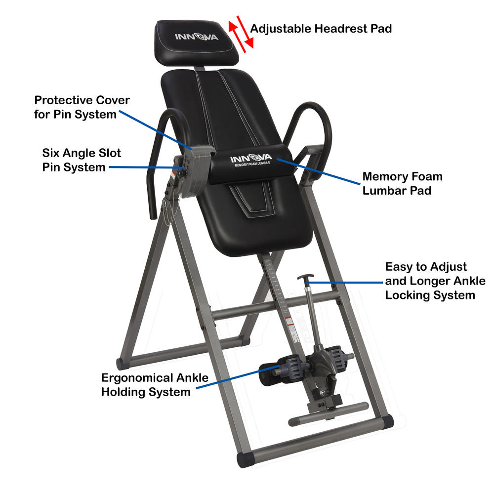 Innova Fitness Innova ITX9700 Inversion Table with Memory Foam Lumbar Pad