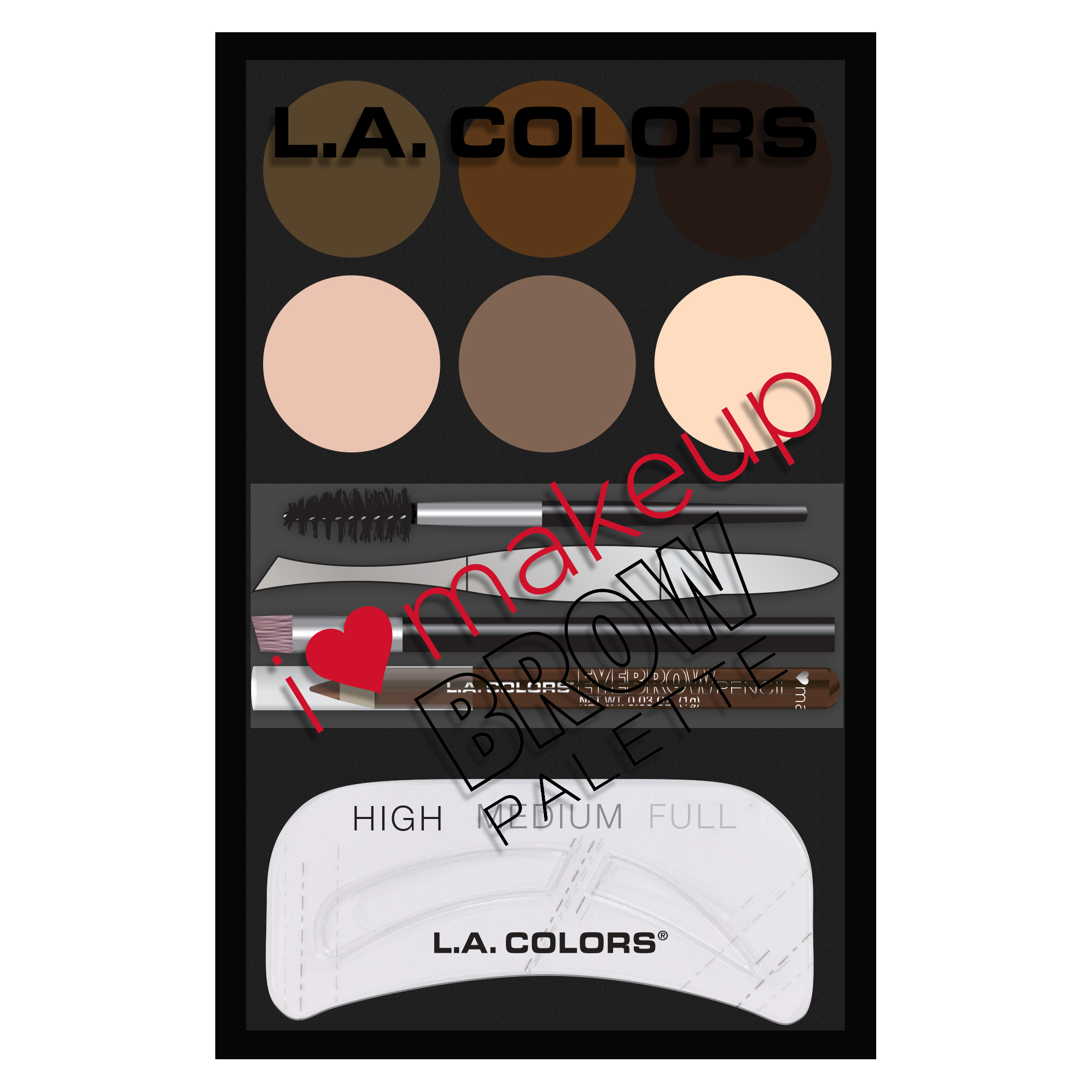 L.A. Colors L.A Colors 12-Pc. Brow Palette Set