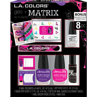 L A Colors Geo Matrix Nail Art Kit