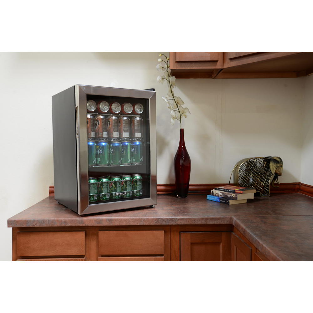 NewAir AB850 84 Can Stainless Steel Beverage Refrigerator