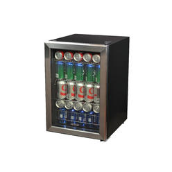 NewAir  90 Can Freestanding Beverage Fridge in Stainless Steel, Compact with Adjustable Shelves