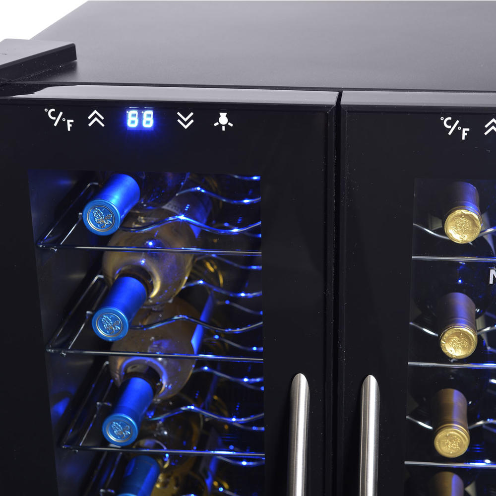NewAir AW-320ED  32 Bottle Dual Zone Thermoelectric Wine Cooler