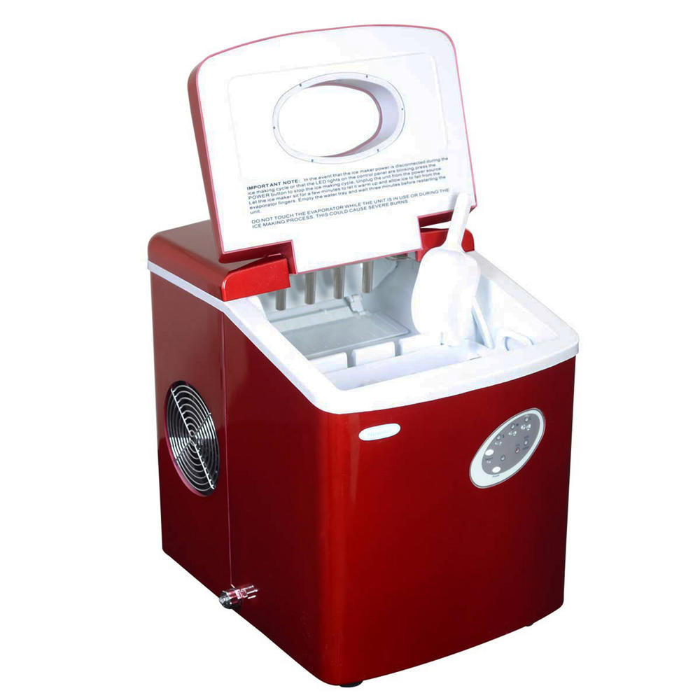 NewAir AI-100R  Red 28 Pound Per Day Portable Ice Maker