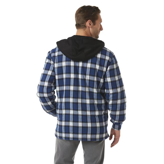 men's tall hooded flannel jacket