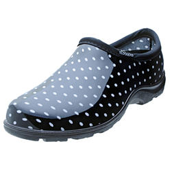 Principle Plastics Sloggers 5113BP07 Garden Shoe, Black & White Polka Dot, Women's Size 7 - Quantity 1