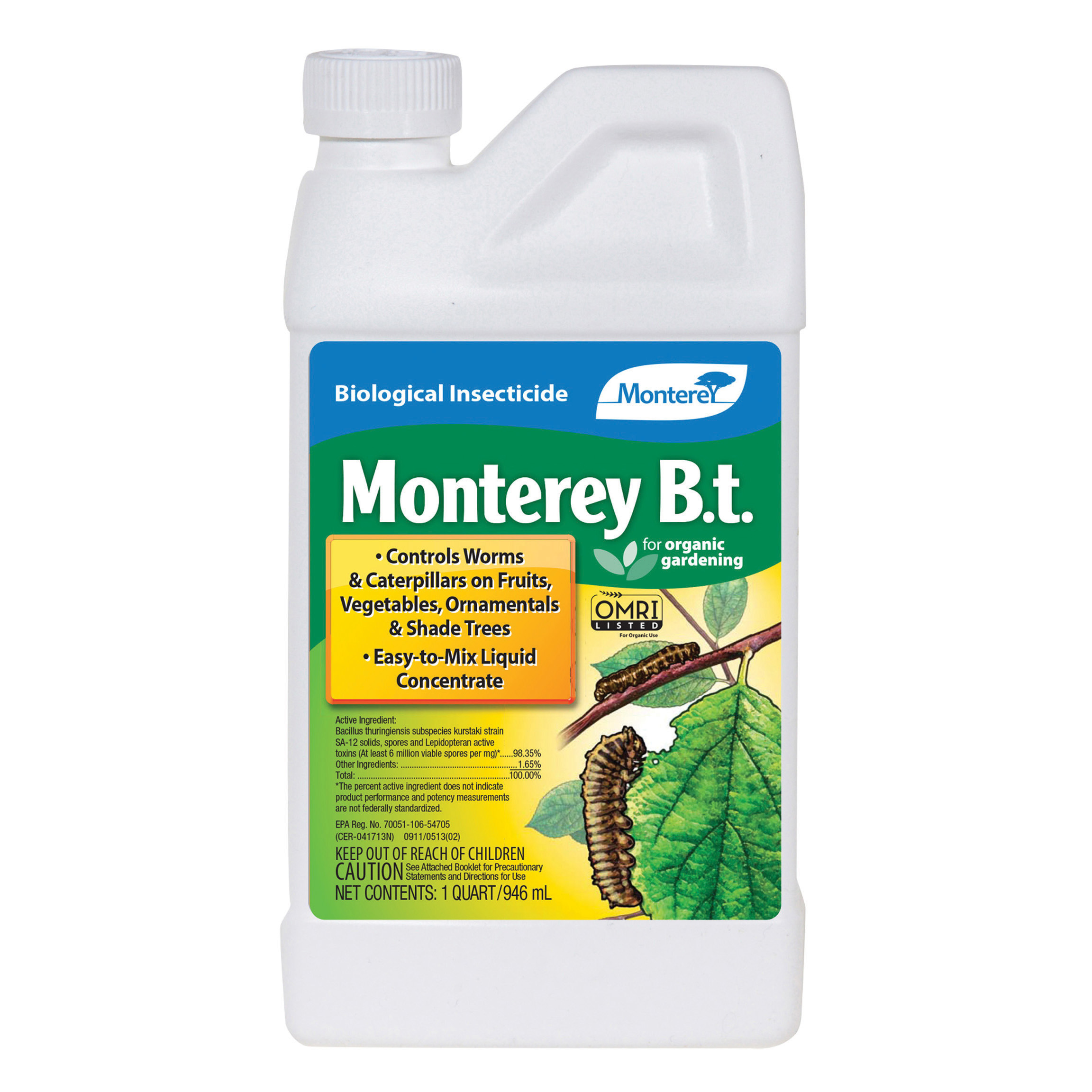 MLGNLG6336 Monterey B.t. Biological Insecticide, 32 oz Concentrate, OMRI