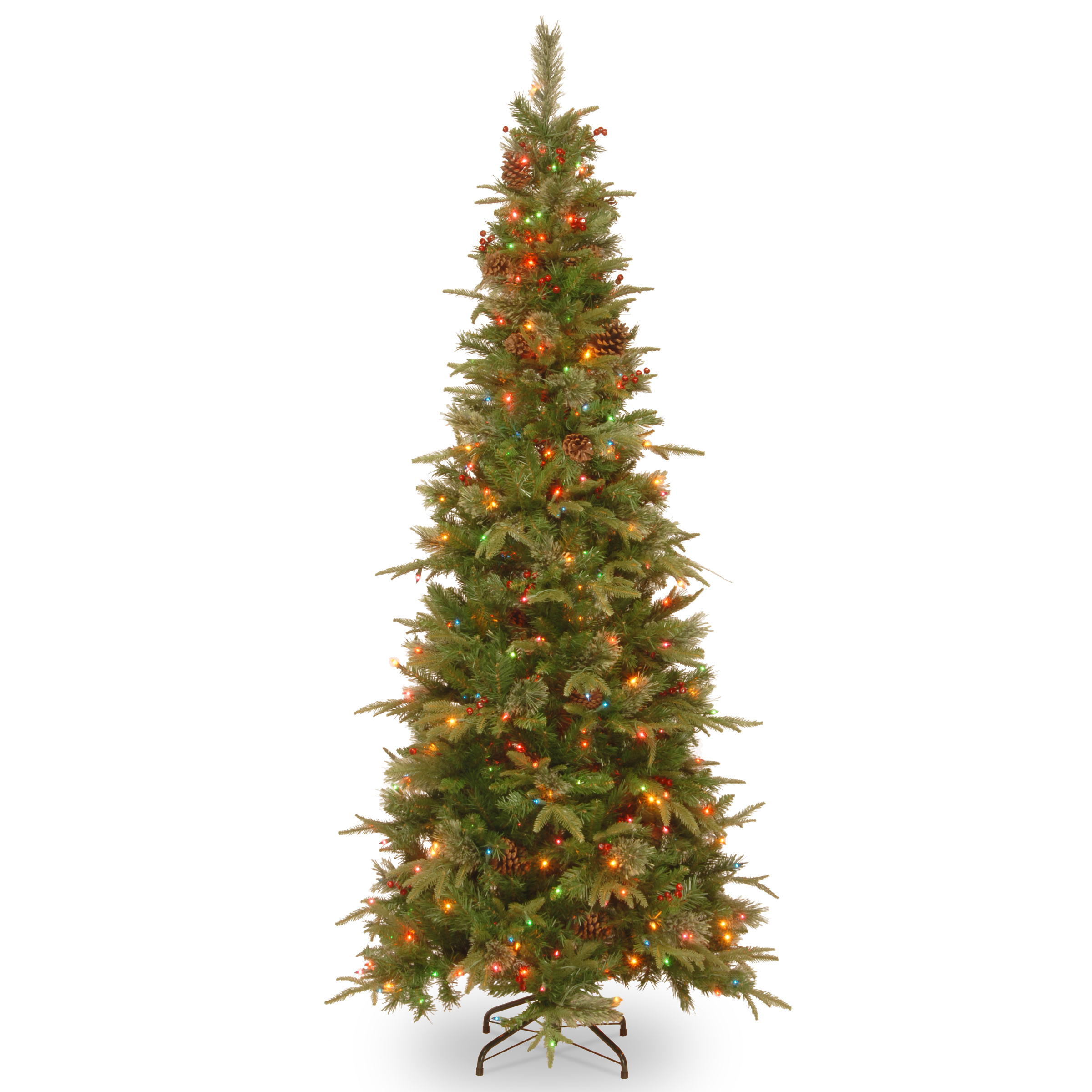 National Tree Company 7Ft Feel Real Colonial Spruce Slim Hinged Tree