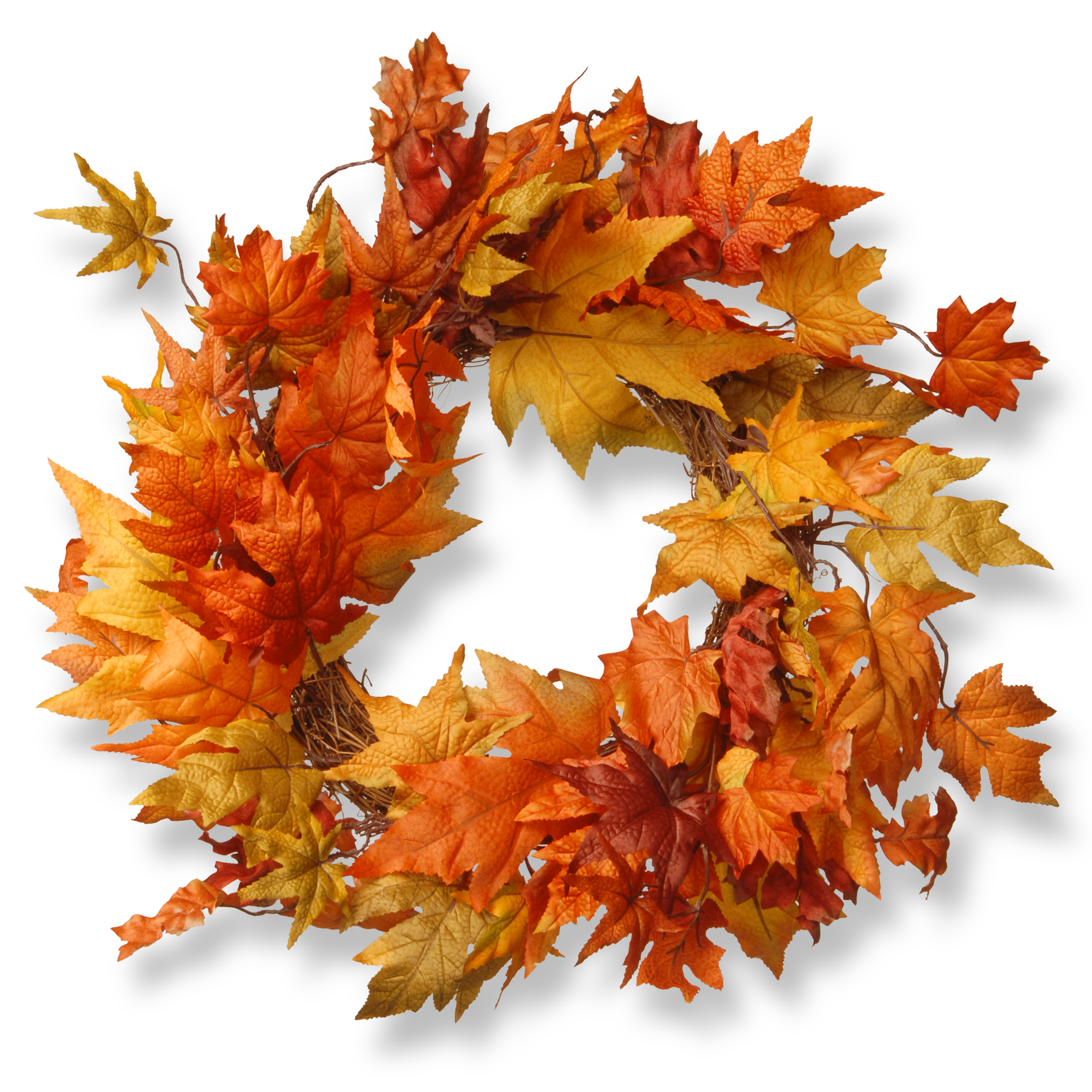 National Tree Company 24in Harvest Wreath with Maple