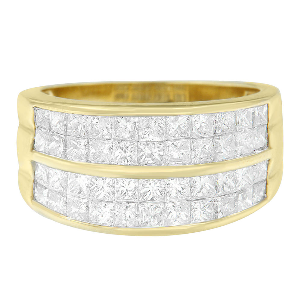 14k Yellow Gold 2.3ct TDW Princess Diamond Cluster Ring (H-I, I1-I2)
