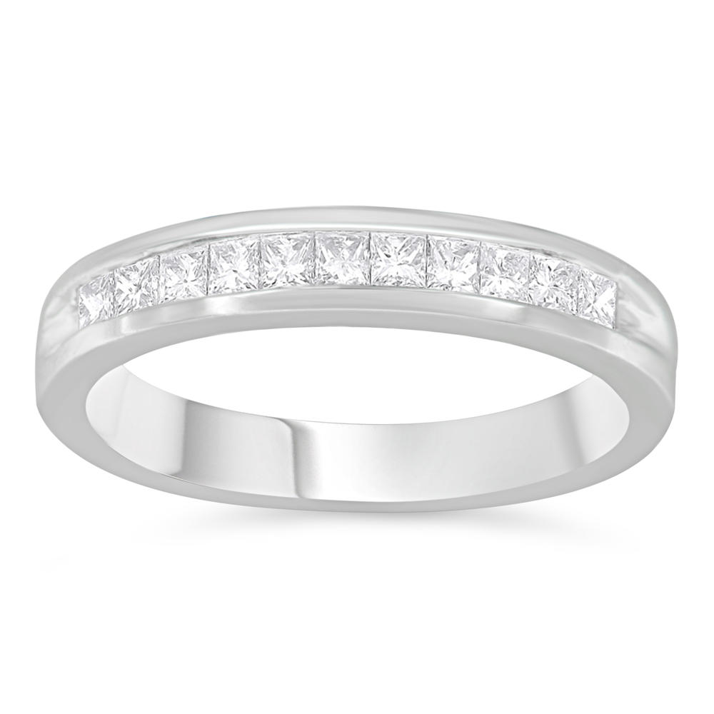 18k White Gold 1/2 CTTW Princess Diamond Ring (G-H, SI1-SI2)