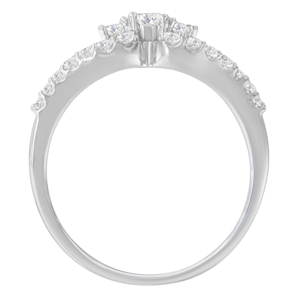 Women's 10k White Gold 1/2ct TDW Round Cut Diamond Fashion Ring (H-I, SI1-SI2)