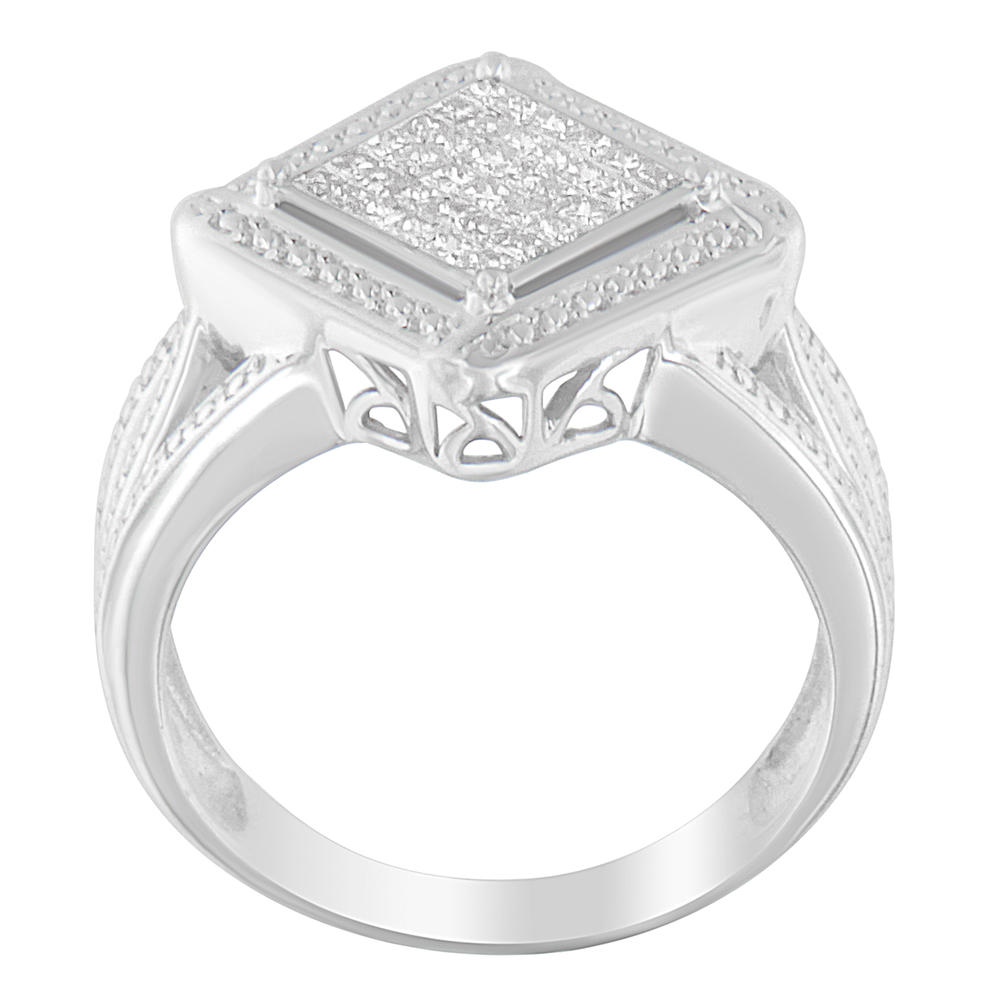 Sterling Silver 0.40 ct TDW Princess-Cut Diamond Ring (H-I,SI1-SI2)