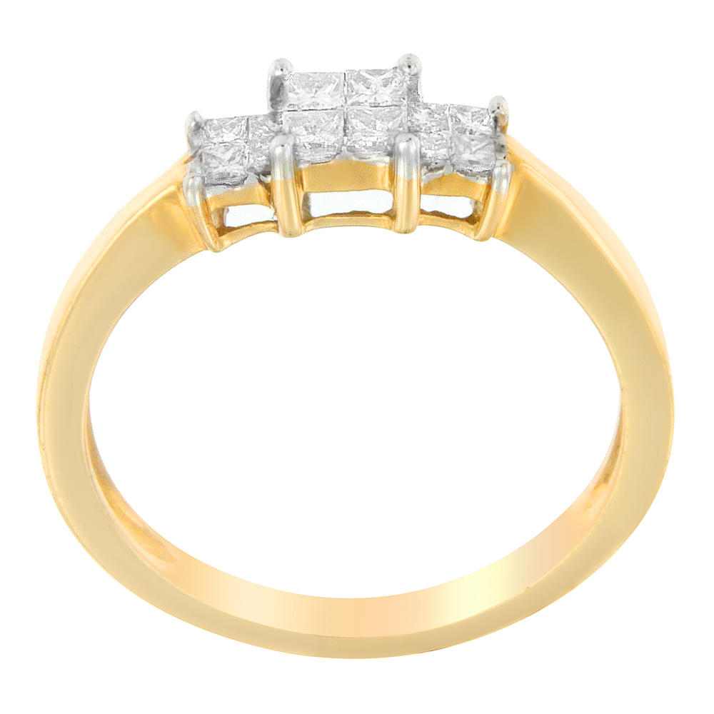 10K Yellow Gold 1/3ct TDW Princess Cut Diamond Ring(I-J,I2-I3)