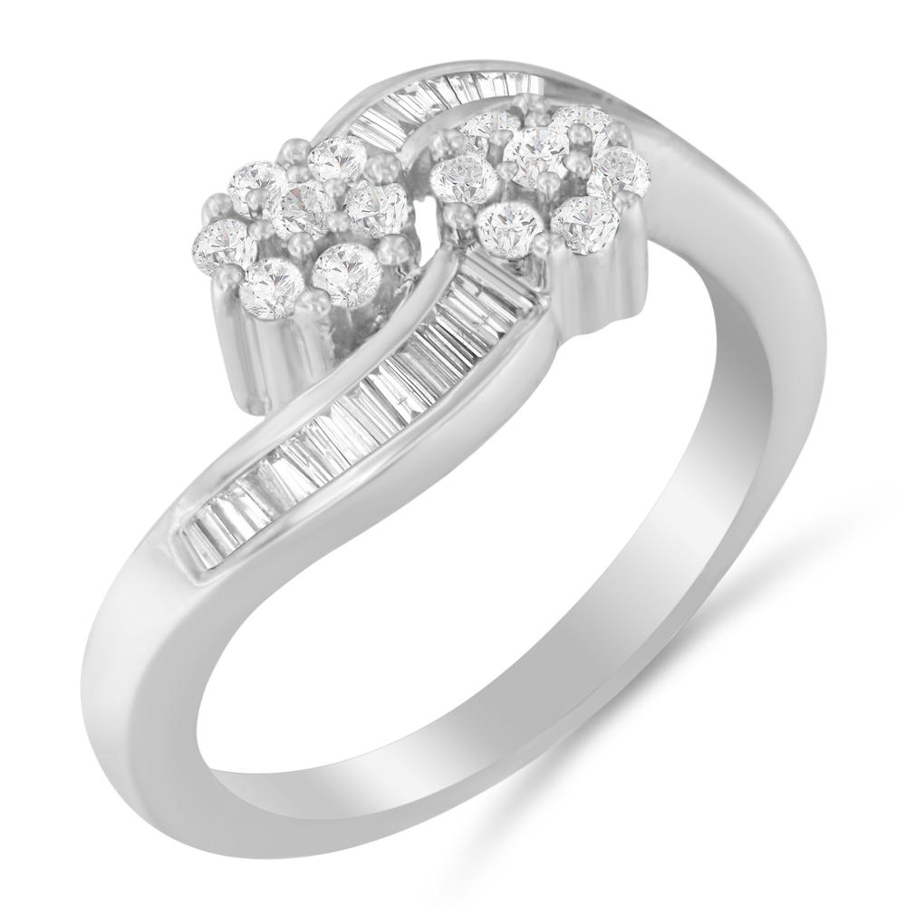 14K White Gold 1/2ct TDW Round-Cut Diamond Ring (I-J,I2-I3)
