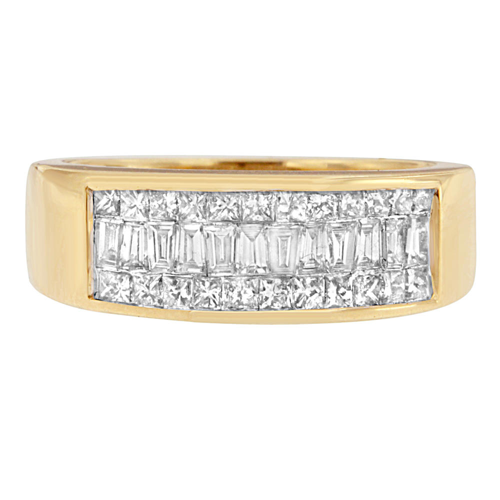 14K Yellow Gold 1 CTTW Princess and Baguette-cut Diamond Ring (G-H, SI1-SI2)