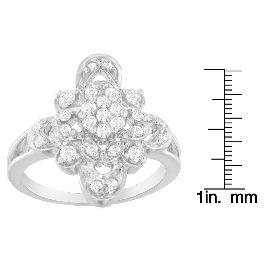 14K White Gold 1/2ct. TDW Round-Cut Diamond Ring(H-I, I1-I2)